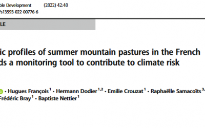 Un nouvel article scientifique du réseau sur les indicateurs agroclimatiques en alpage et leur évolution